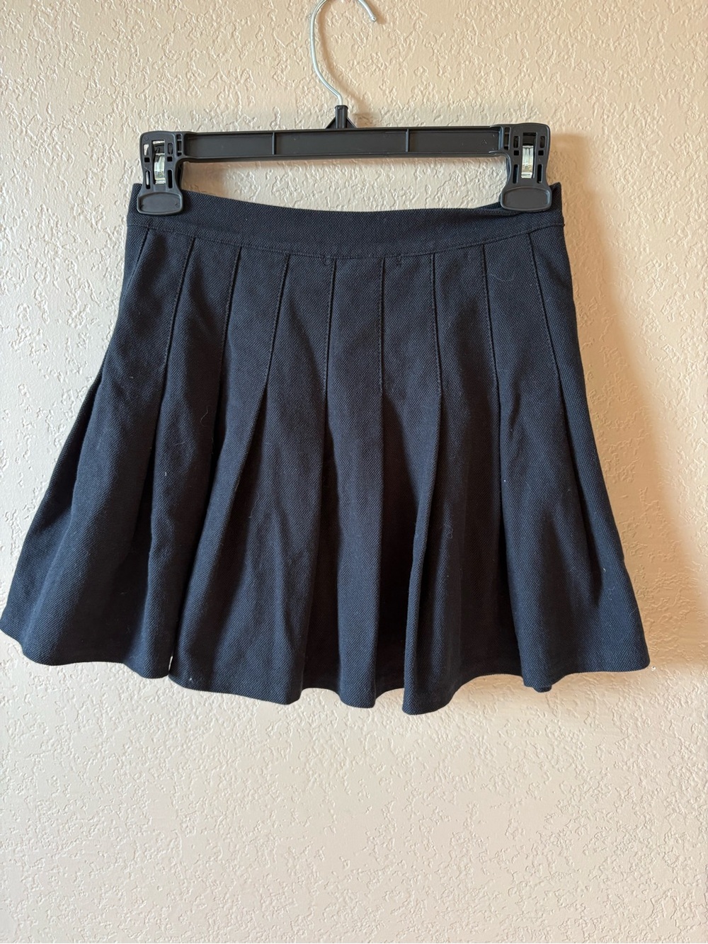 Forever 21 Women's Small Black Pleated Mini Skirt School Girl Cotton Blend